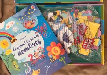 Jeu puzzle 25 pièces + livre découverte le grand livre des nombres usborne