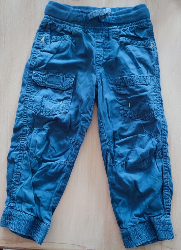 pantalon en toile bleu