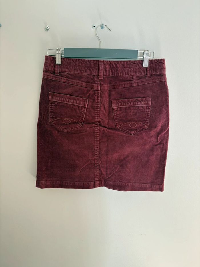 Jupe velours bordeaux Ici et maintenant - photo numéro 3