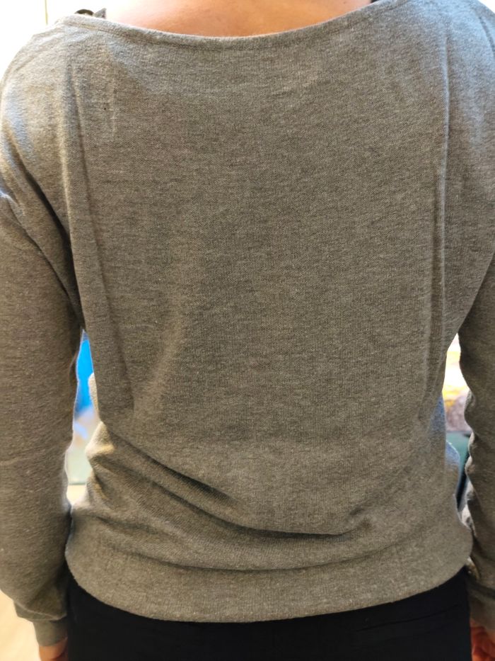 Pull gris tigre camaïeu S - photo numéro 4