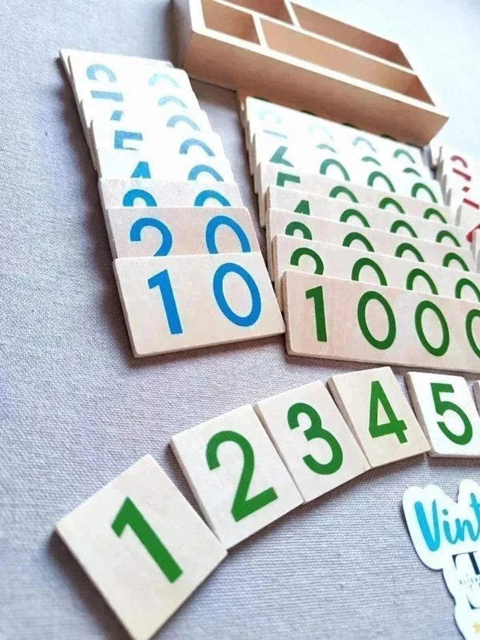 Cartes en Bois des Nombres de 1 à 9999 Montessori - photo numéro 6