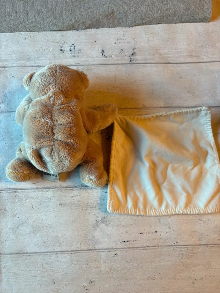 Baby'Nat Doudou mouchoir ours marron clair - photo numéro 2