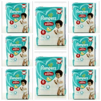 Lot de 152 Couches Pampers Baby Dry Pants 14-19KG Taille 6 Neuf