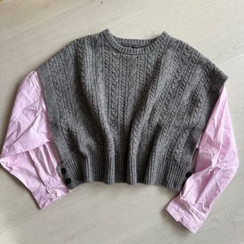 Pull effet 2-en-1 pull + chemise