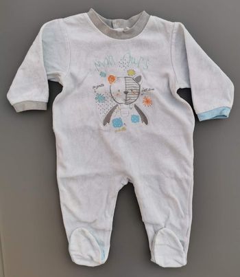 Pyjama velours 1 pièce 18 mois garçon absorba