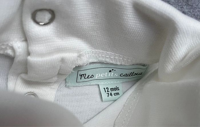 Tee-shirt fille 12 mois, avec col roulé - photo numéro 3