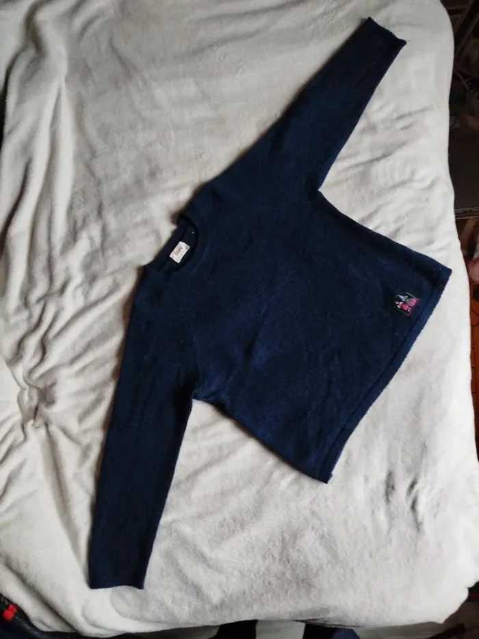 Pull vintage Sisley 100% laine vierge made in Italy - photo numéro 5