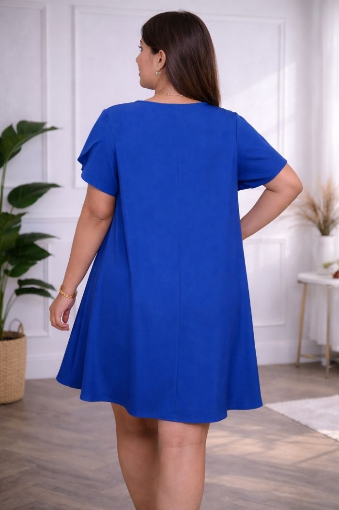 Robe nœud torsadé élégance azur bleu roi Femme taille 54 marque Asos 💍 - photo numéro 3