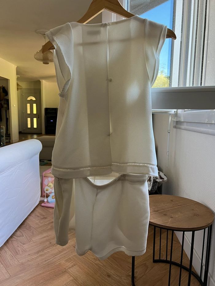 Combinaison short blanche marque opulence femme 36 - photo numéro 2