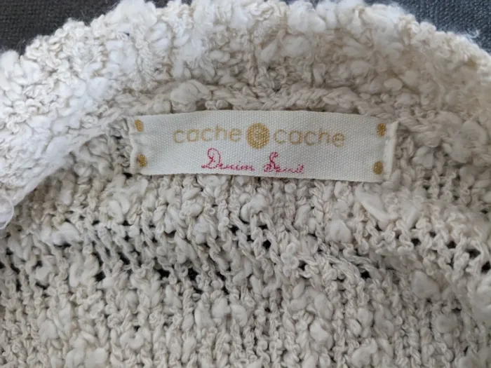 Pull Cache-cache - blanc cassé/beige - photo numéro 3
