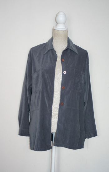 Chemise imitation daim grise
