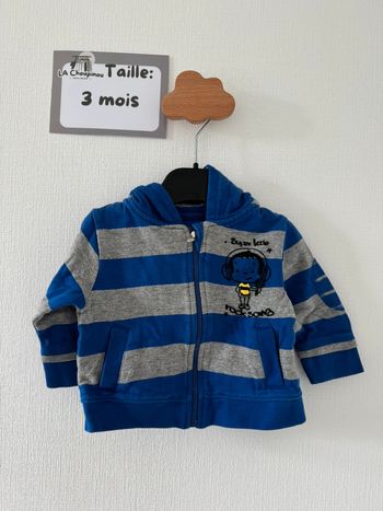 Gilet à capuche - taille 3 mois 🌼