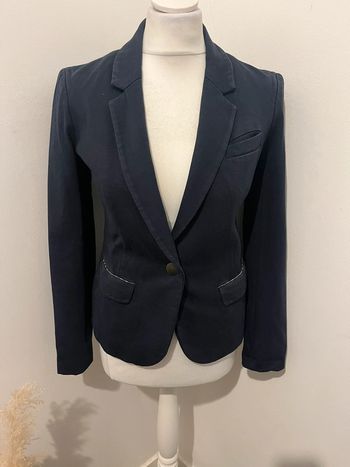 Veste blazer marine et perles ikks  S