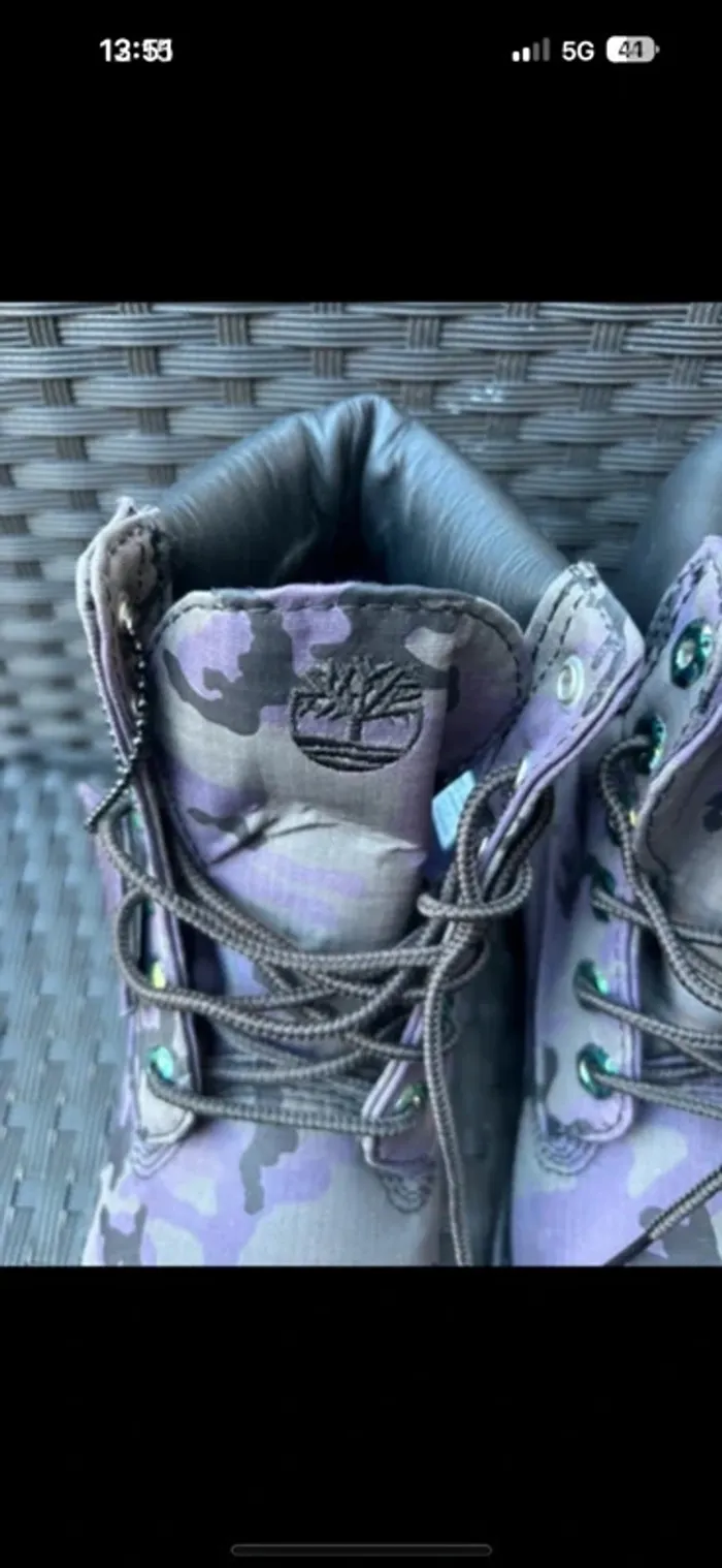 Timberland en tissu premium noir camouflage iris taille 37 - photo numéro 4