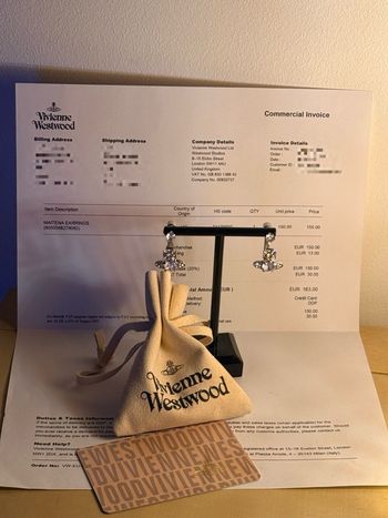 Boucle d’oreille vivienne westwood maitena argenter 