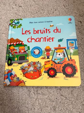 Livre sonore “Les bruits du chantier” – Usborne – Tactile et interactif