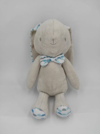 Doudou Lapin Crème et Bleu Klorane