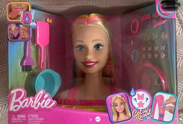 Tête à coiffer Barbie Color Reveal – Neuve