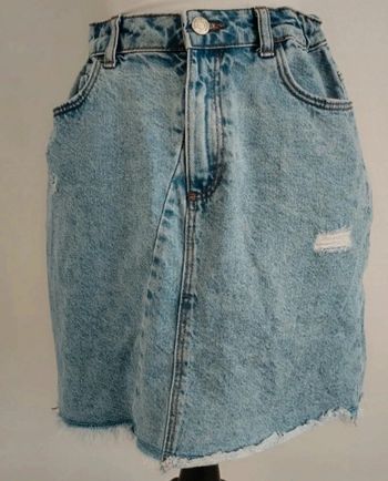 Jupe en jean bleu clair effet troué Denim Co taille 14-15 ans