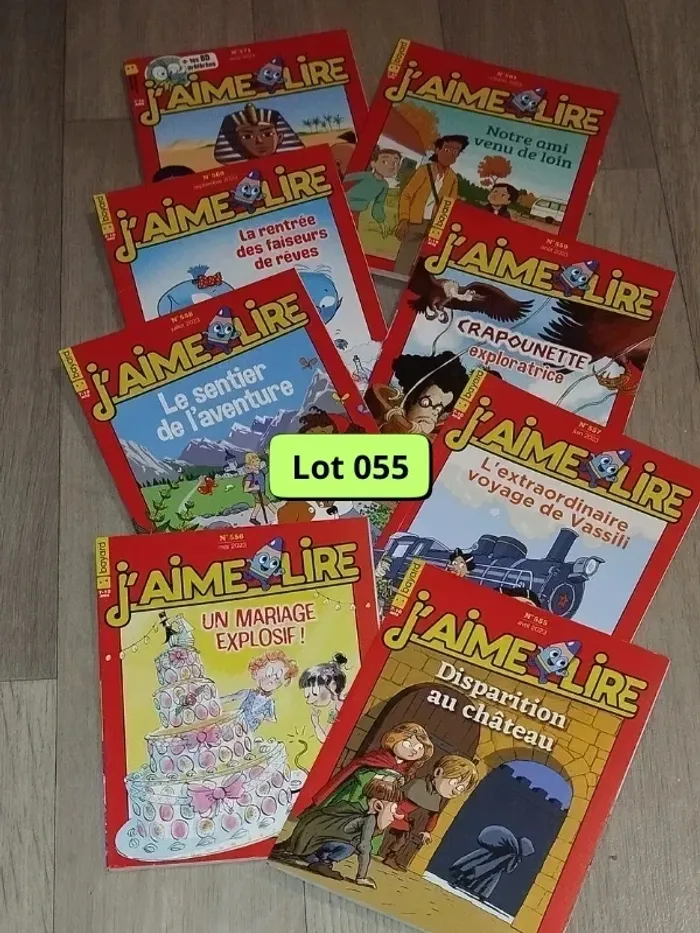 Lot de 8 magazines J’aime lire année 2023-24 L055