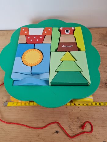 Chariot à formes à tirer en bois Janod