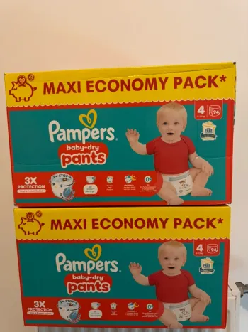 lot 2 cartons pampers pants taille 4