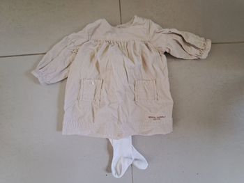 Robe beige velours 6 mois