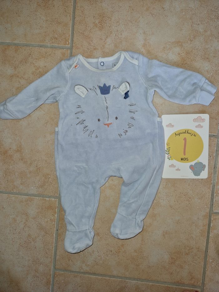 Pyjama velours 1 mois
