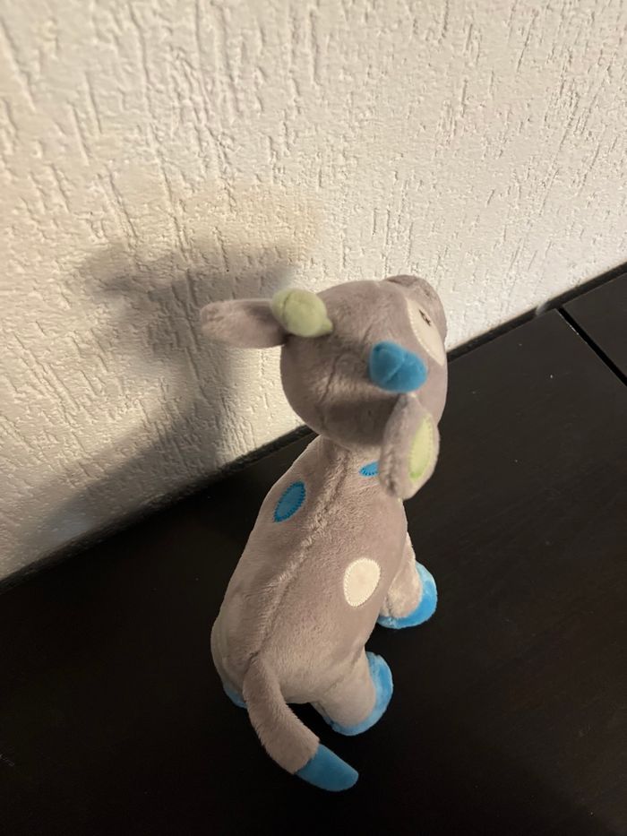 Peluche girafe bleu et gris - photo numéro 5