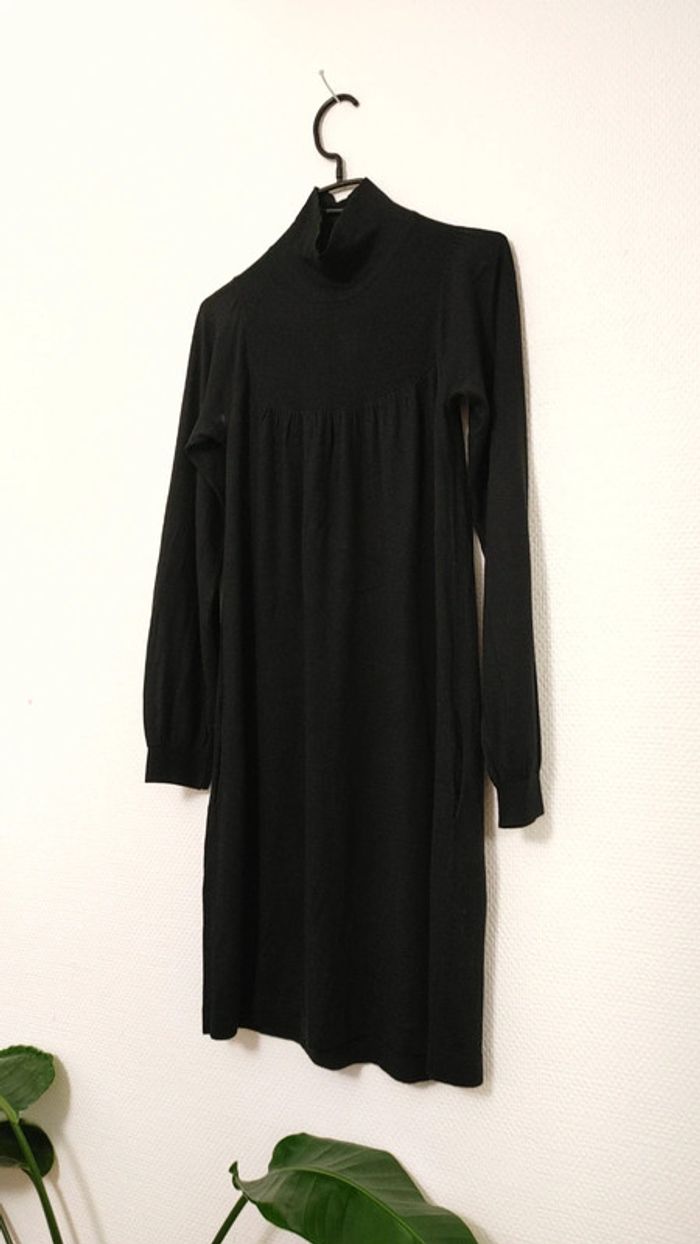 Belle robe col haut manches longues coupe droite en laine mélangée marque GAP taille 36 - photo numéro 3