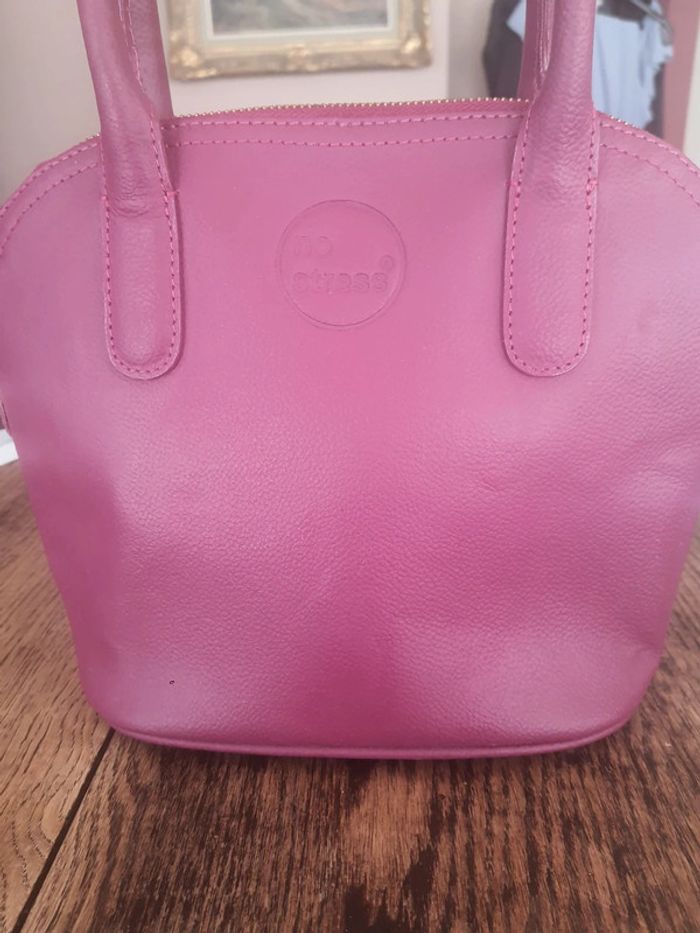 Jolie sac à main No Stress en cuir Violet - photo numéro 3