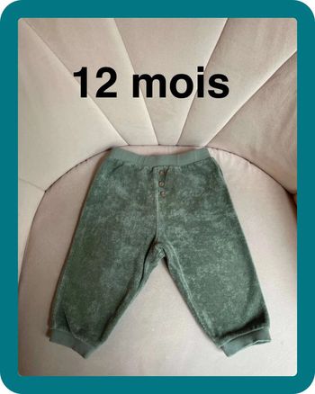 Pantalon confort 100% coton éponge 12 mois - Bout'chou
