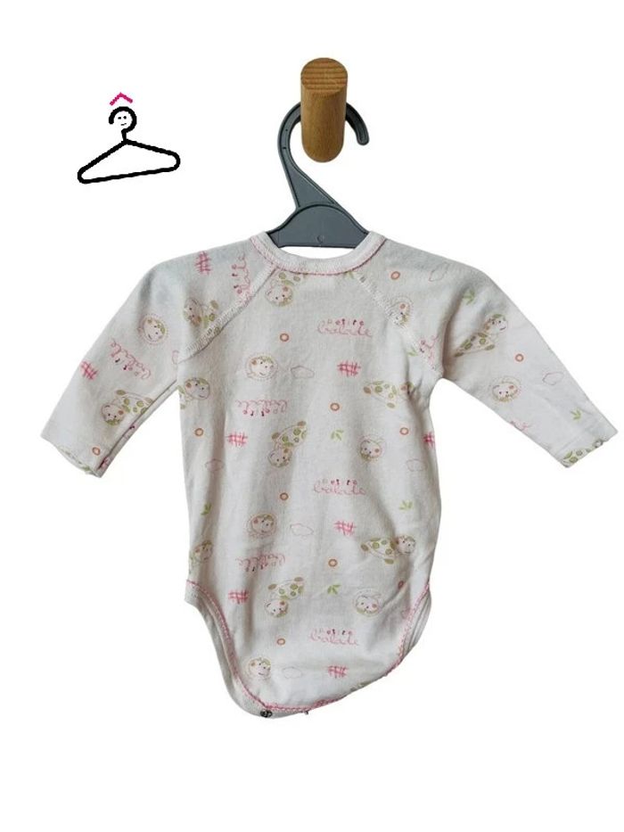 LOT de 3 bodies croisés à manches longues roses - bébé fille 3 mois - photo numéro 6