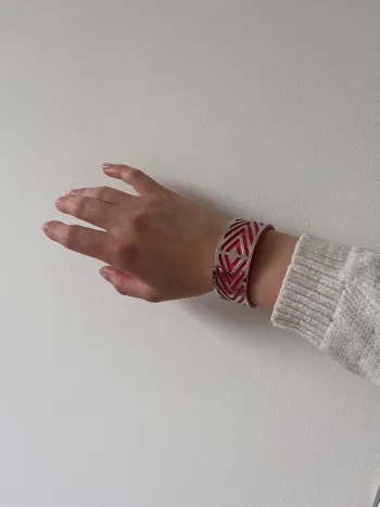 Bracelet cuire et argenté