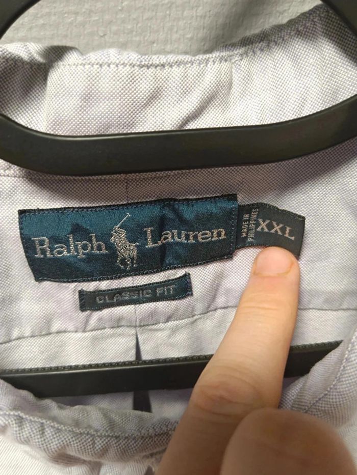Chemise Ralph Lauren bleu clair – Taille XXL (Classic Fit – manches courtes) - photo numéro 3
