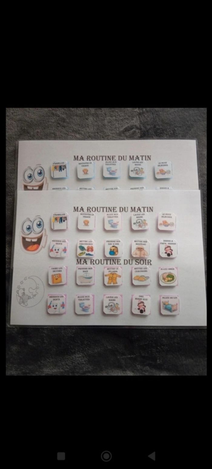 2 fiche ma routine du matin et du soir fille et garçon - photo numéro 3