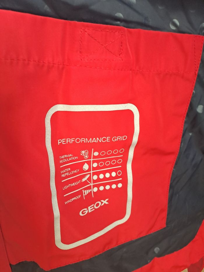 Veste imperméable rouge Geox Respira taille 40 - photo numéro 6