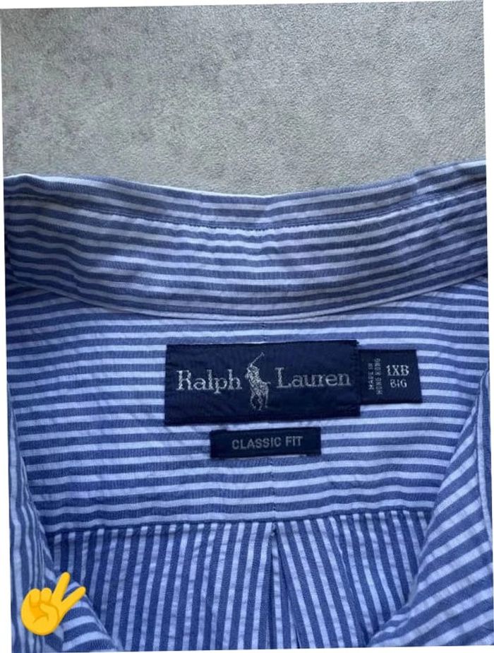 Chemise Ralph Lauren manche longue Taille XL bleu Homme Men CHE73 - photo numéro 3