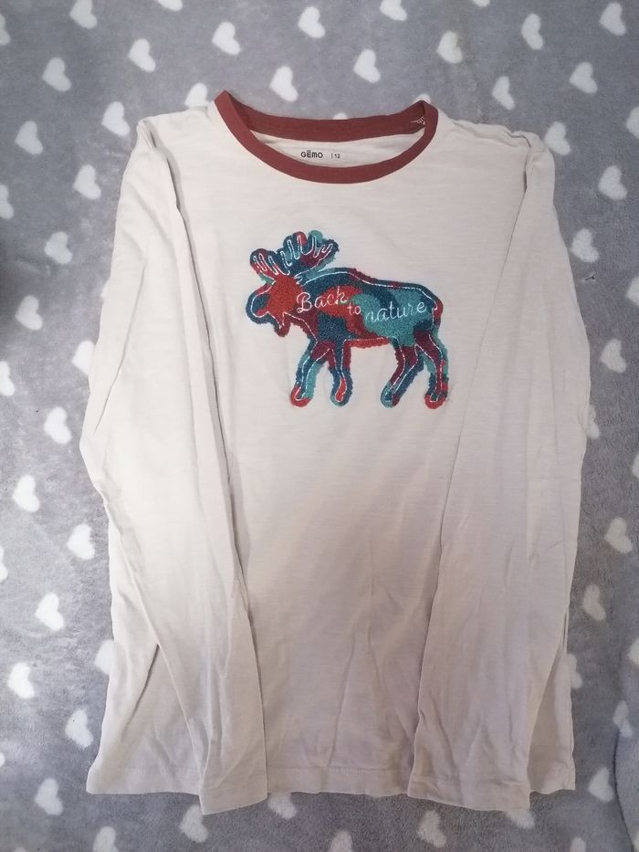 T-shirt manches longues 🦌 garçon 12 ans - photo numéro 2