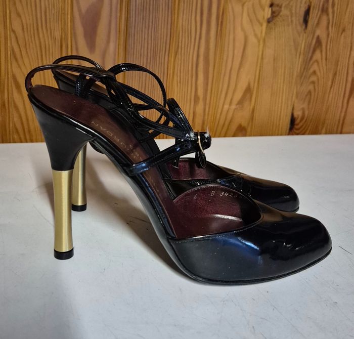 Escarpins noir vernis Charles Jourdan à talons interchangeables Taille 36 collection capsule - photo numéro 4