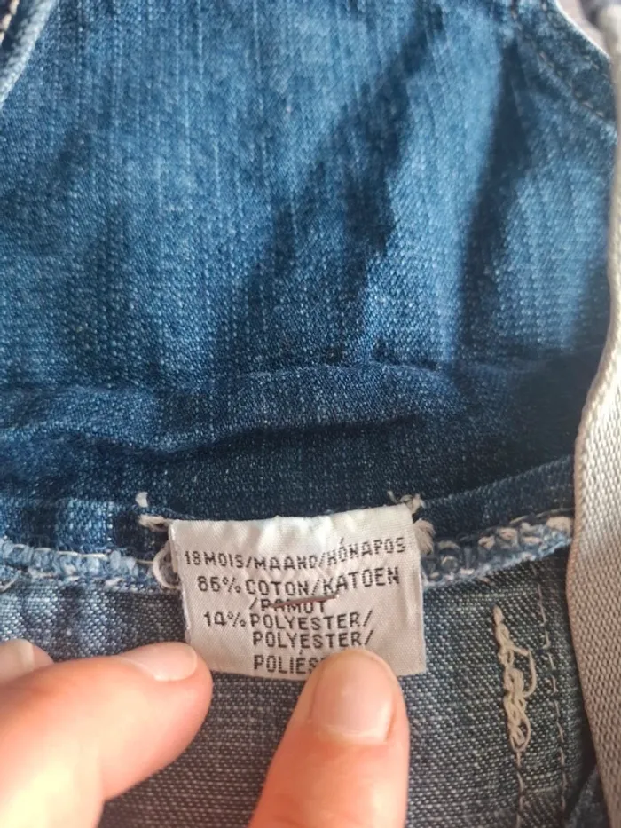 Lot de 2 salopettes taille 18 mois - photo numéro 4