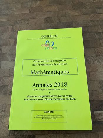 Annales CRPE mathématiques, sujet corrigé et éléments de formation