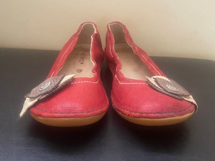 Ballerines cuir »Kickers »rouges - photo numéro 2