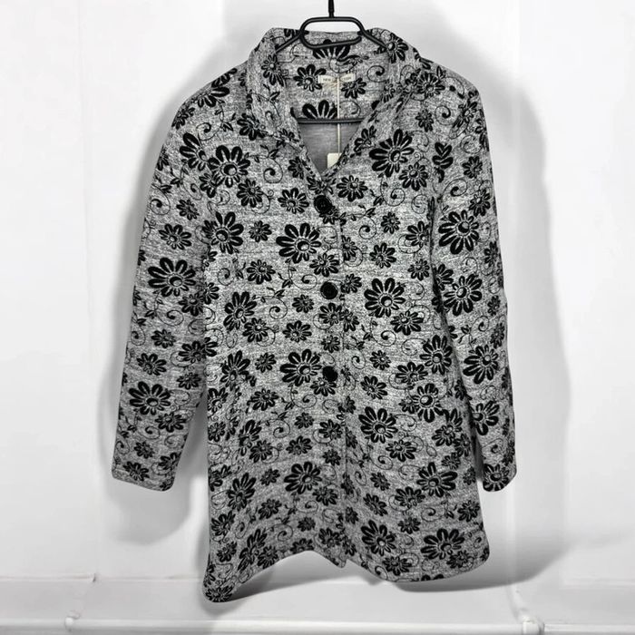🩶 magnifique manteau gris à motif / New Collection - T/M-L🩶