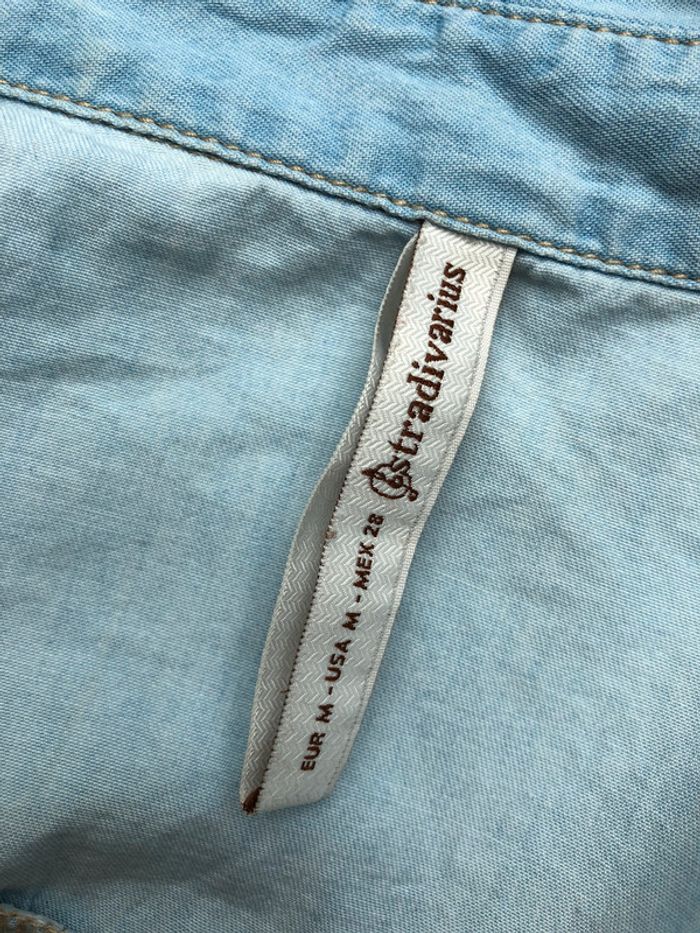 Chemise jean stradivarius taille M - photo numéro 6