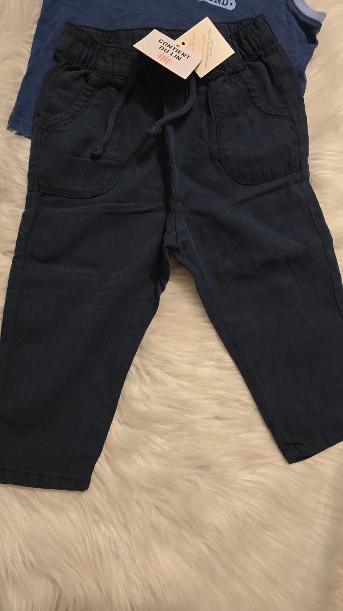 🥰😍💙Ensemble debardeur et pantalon fluide 36mois/3ans garçon 😍💙🥰 - photo numéro 2