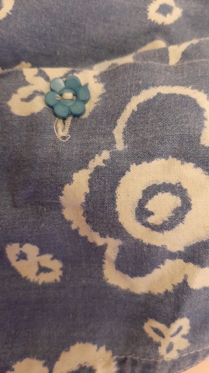 Robe 12 mois bleu coton - photo numéro 3