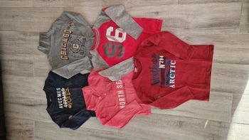Lot de 5 tee shirts manches longues, taille 6 ans