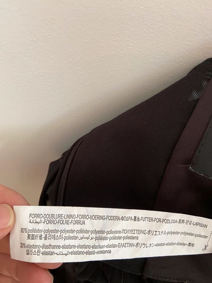 Bustier Bershka noir taille M en tulle plissé - photo numéro 6