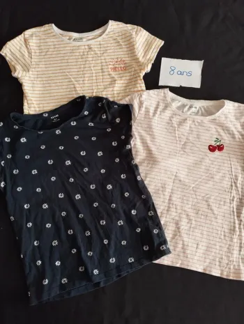 Lot tee-shirt 8 ans